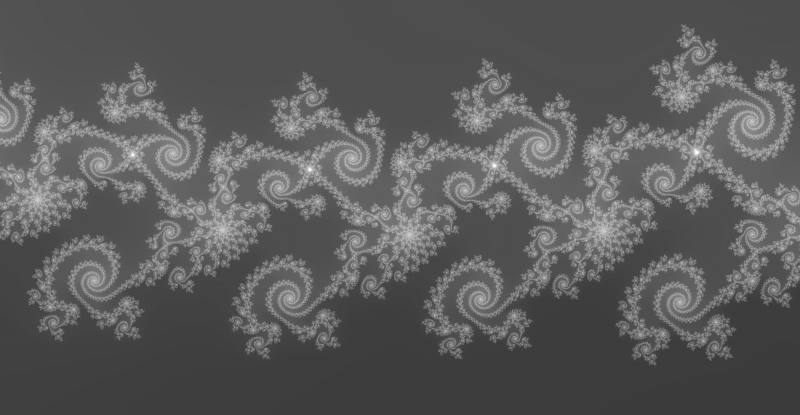 A picture of gray, horizontal fractal