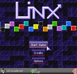 Linx screenshot, title screen