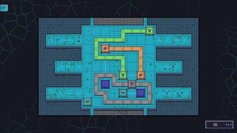 Trans Neuronica screenshot with the first difficult puzzle